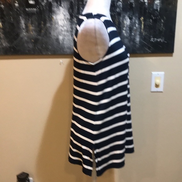 J Jill Wearever Collection Blue & White Striped Tank Top with side slits-S - Picture 4 of 10